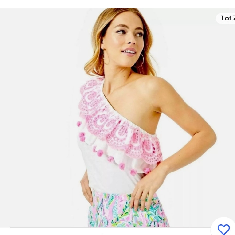 Lilly Pulitzer Idara One-Shoulder Top